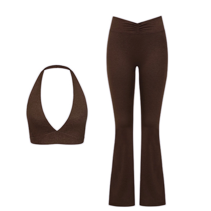 91家纺网 家纺一手货源 找家纺 （总）沐珩家纺 2026新款跨境提臀收腹显瘦胸垫跑步健身短裤挂脖运动内衣文胸瑜伽服套装女