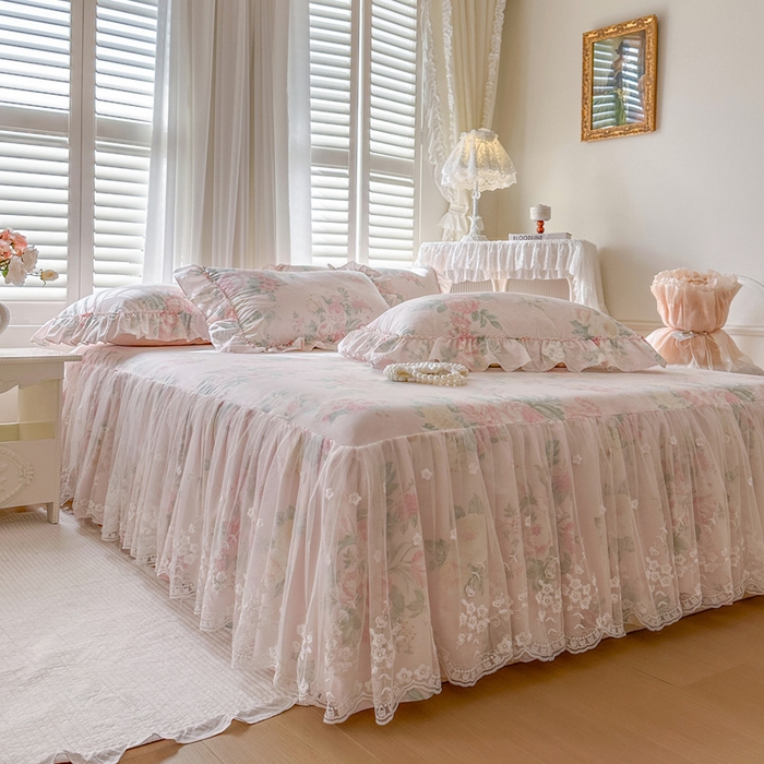 91家纺网 家纺一手货源 找家纺 （总）瑞宝 2026新款全棉印花床裙三件套床裙被套单品系列