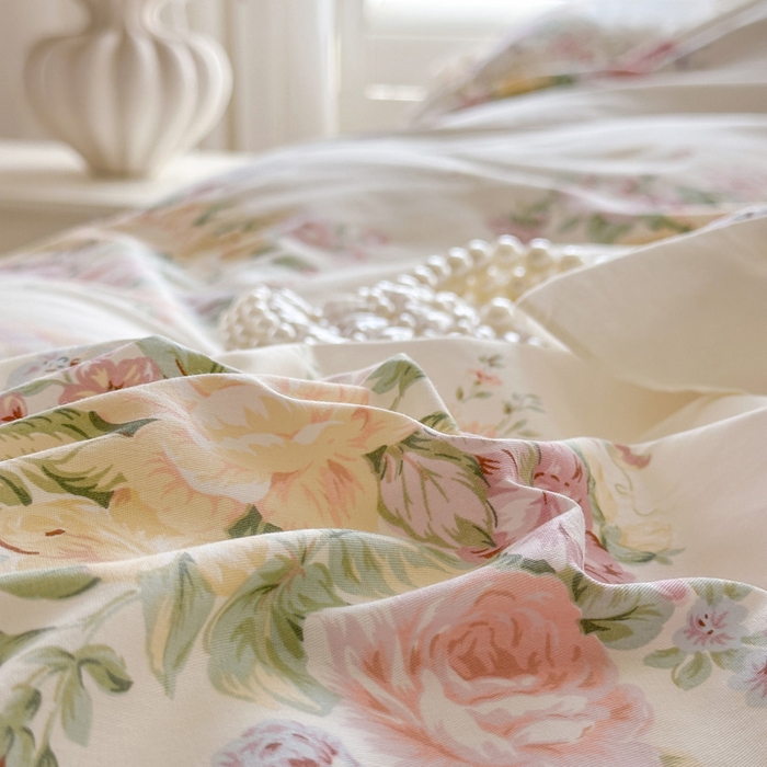 91家纺网 家纺一手货源 找家纺 瑞宝 2026新款全棉印花床裙三件套床裙被套单品系列 拉菲庄园