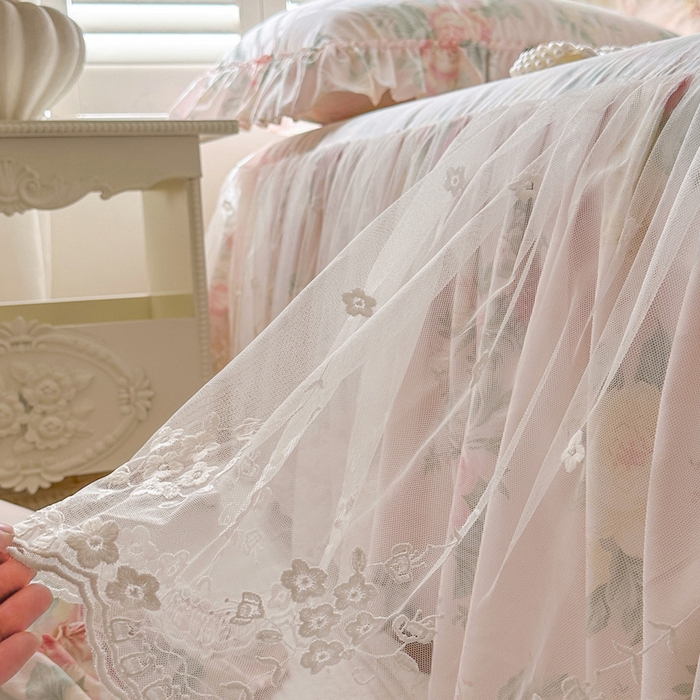 91家纺网 家纺一手货源 找家纺 瑞宝 2026新款全棉印花床裙三件套床裙被套单品系列 那年花开