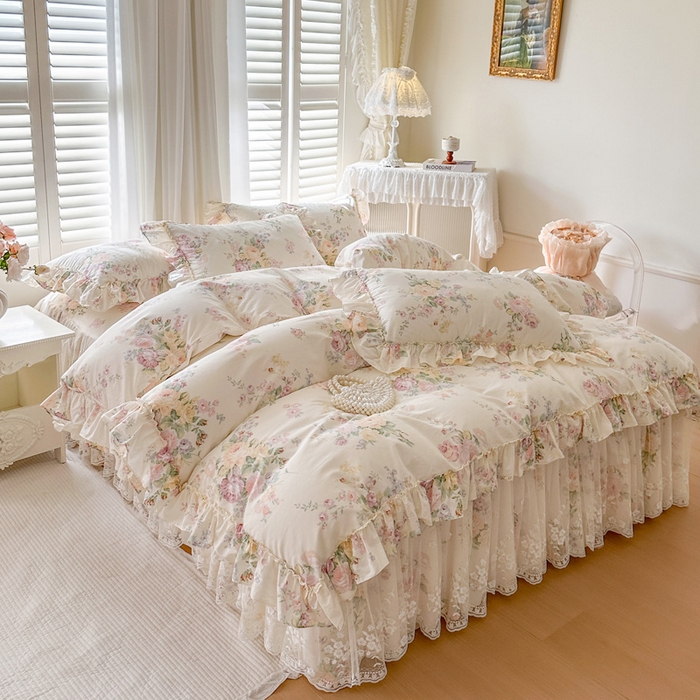 91家纺网 家纺一手货源 找家纺 （总）瑞宝 2026新款春款全棉印花床裙四件套【控价265起 各平台严格控价:所有尺寸在扣除店铺优惠券后利润不得少于70(包含活动期)】