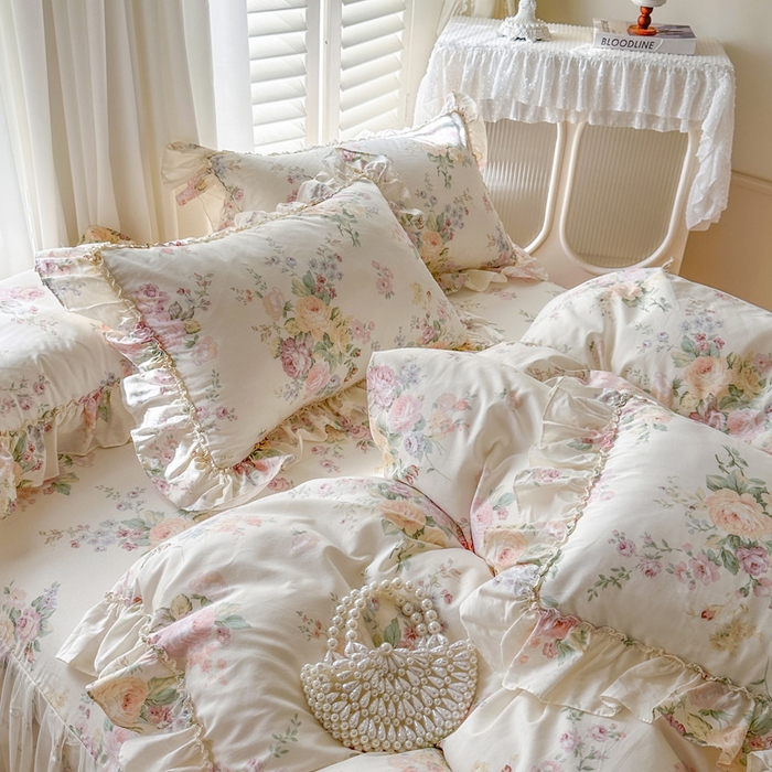 91家纺网 家纺一手货源 找家纺 （总）瑞宝 2026新款春款全棉印花床裙四件套【控价265起 各平台严格控价:所有尺寸在扣除店铺优惠券后利润不得少于70(包含活动期)】