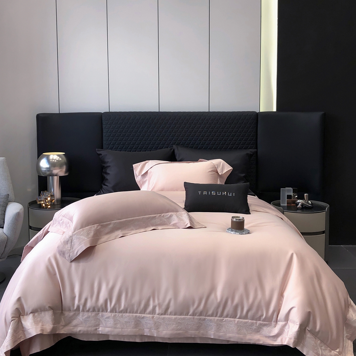 91家纺网 家纺一手货源 找家纺 （总）太古汇家居 2025新款长绒棉纯棉活性丝光工艺婚庆款数码印花四件套