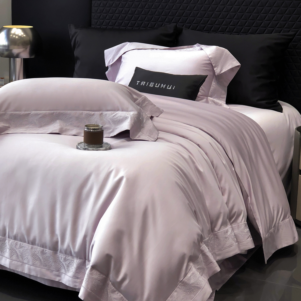 91家纺网 家纺一手货源 找家纺 太古汇家居 2026新款新疆长绒棉“仙本那”系列四件套 仙本那-棠梨紫（会员280/300），控价——券后标准388元