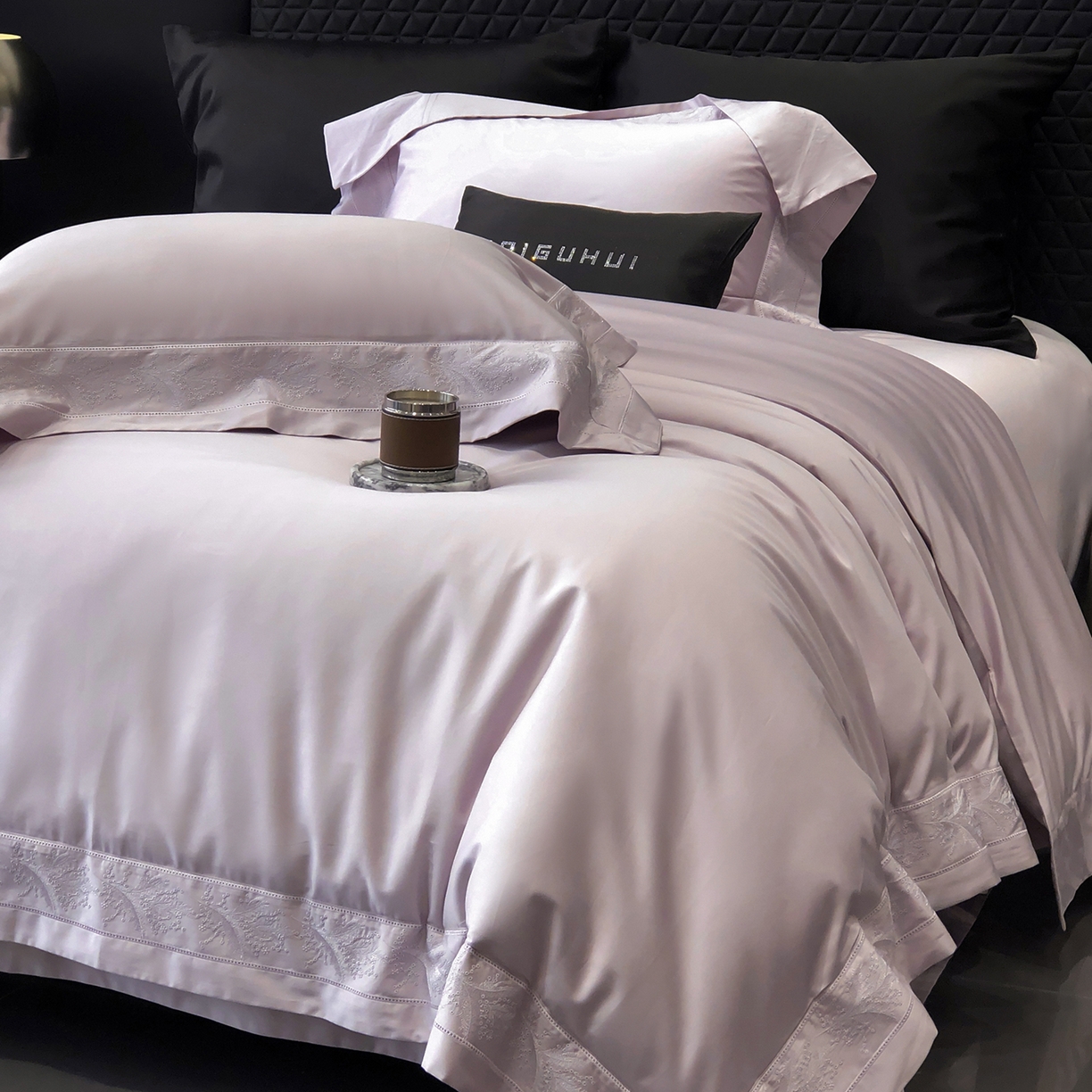 91家纺网 家纺一手货源 找家纺 太古汇家居 2026新款新疆长绒棉“仙本那”系列四件套 仙本那-棠梨紫（会员280/300），控价——券后标准388元