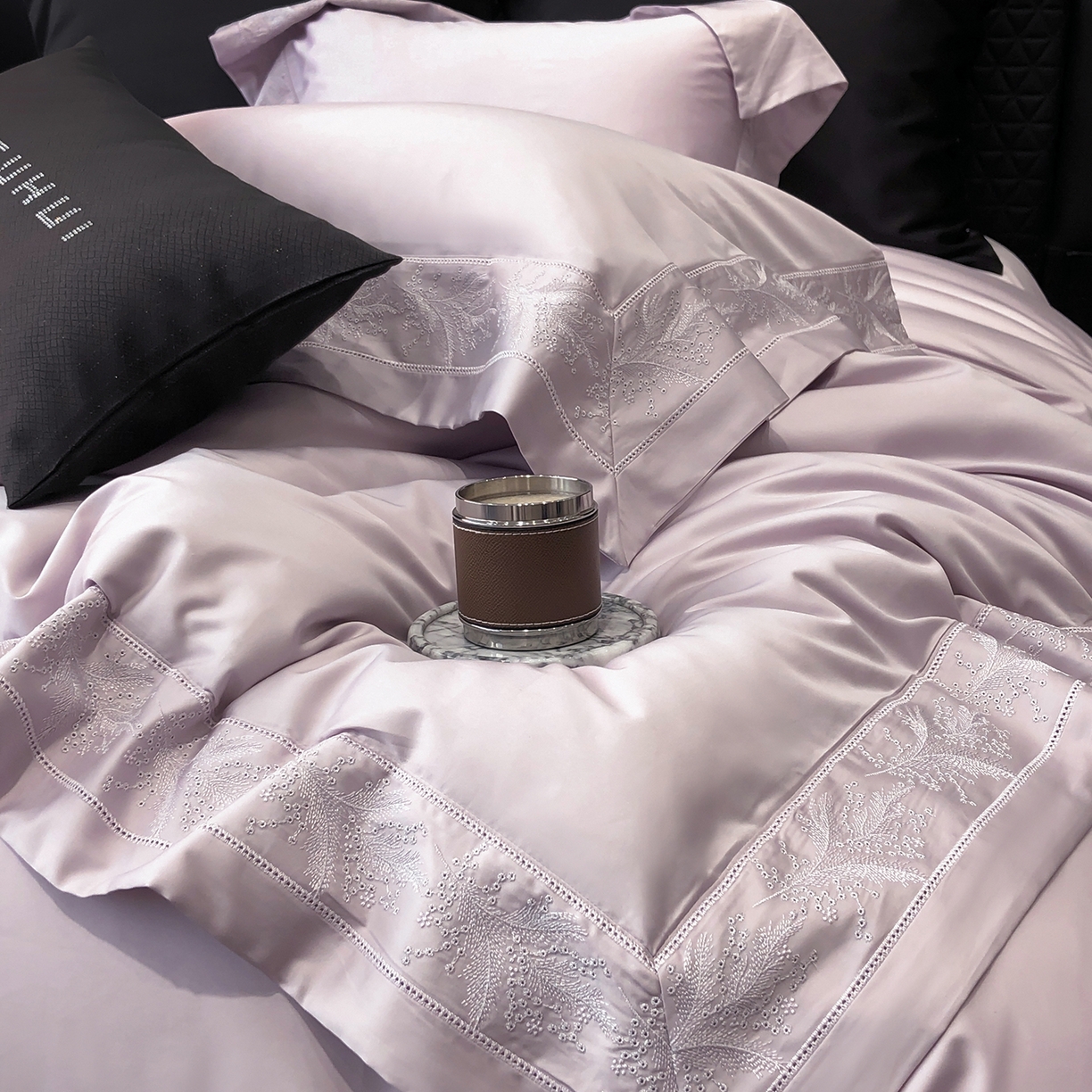 91家纺网 家纺一手货源 找家纺 太古汇家居 2026新款新疆长绒棉“仙本那”系列四件套 仙本那-棠梨紫（会员280/300），控价——券后标准388元