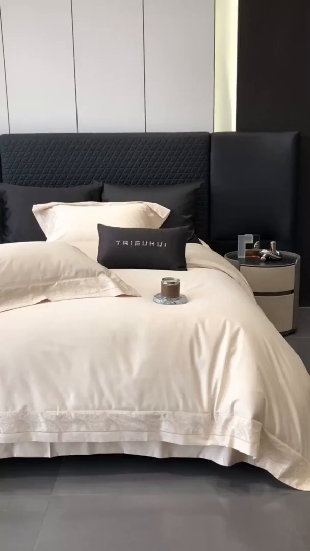 91家纺网 家纺一手货源 找家纺 太古汇家居 2026新款新疆长绒棉“仙本那”系列四件套 仙本那-奶油米（会员280/300），控价——券后标准388元