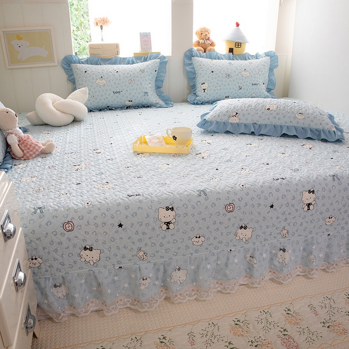 91家纺网 家纺一手货源 找家纺 （总）美达家纺 2026新款A类全棉夹棉蕾丝花边榻榻米床垫大炕盖