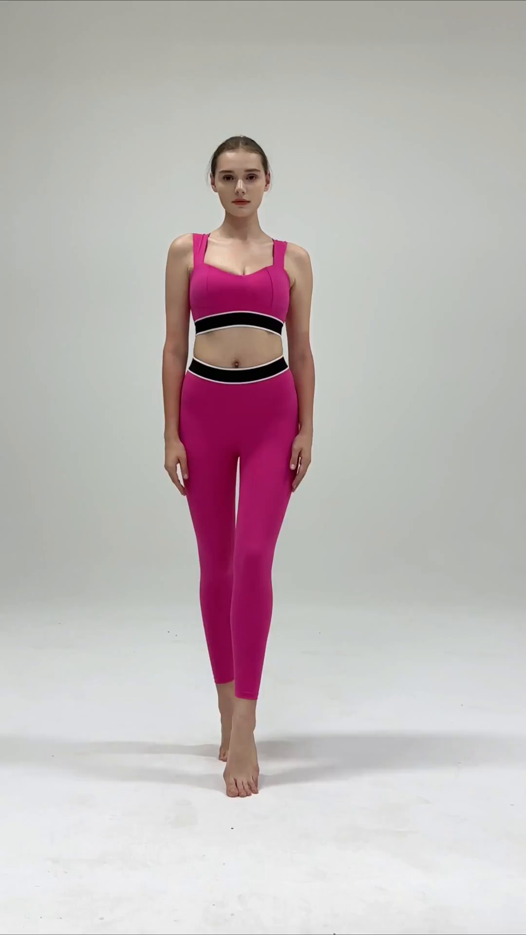 91家纺网 家纺一手货源 找家纺 （总）沐珩家纺 2026新款跨境新款瑜伽服高腰提臀收腹显瘦吊带美背跑步运动内衣文胸套装女