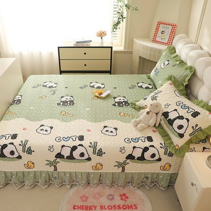 91家纺网 家纺一手货源 找家纺 （总）美达家纺 2026新款A类全棉夹棉蕾丝花边榻榻米床垫大炕盖