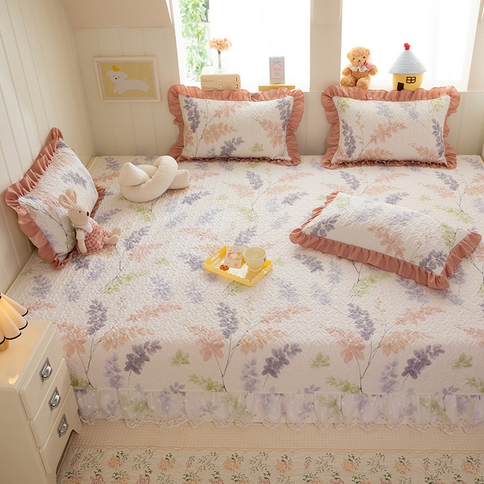 91家纺网 家纺一手货源 找家纺 （总）美达家纺 2026新款A类全棉夹棉蕾丝花边榻榻米床垫大炕盖