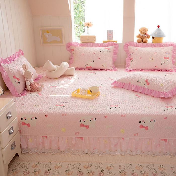 91家纺网 家纺一手货源 找家纺 （总）美达家纺 2026新款A类全棉夹棉蕾丝花边榻榻米床垫大炕盖