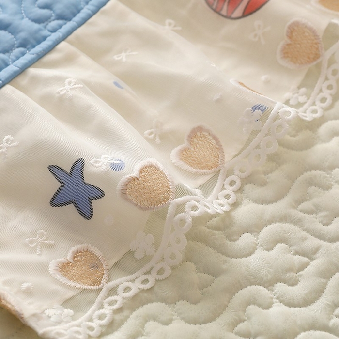 91家纺网 家纺一手货源 找家纺 美达家纺 2026新款A类全棉夹棉蕾丝花边榻榻米床垫大炕盖 太空卫士