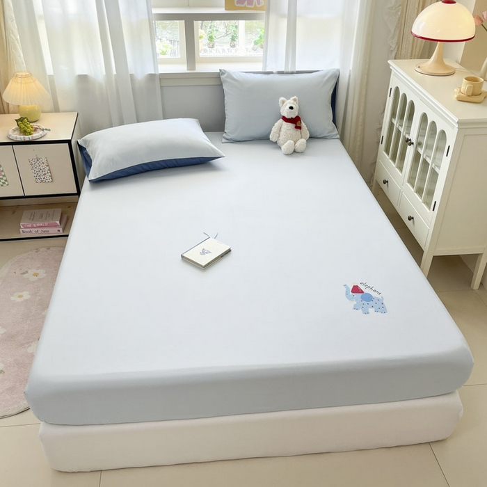 91家纺网 家纺一手货源 找家纺 （总）泽西家纺+V17798841158发大图 2026新品13376加密全棉卡通床笠三件套纯棉单床笠