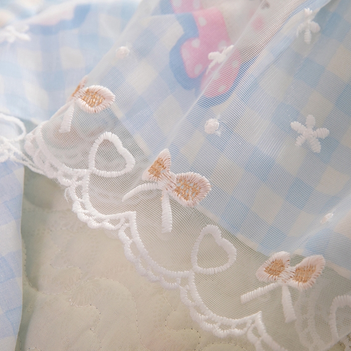 91家纺网 家纺一手货源 找家纺 美达家纺 2026新款A类全棉夹棉蕾丝花边榻榻米床垫大炕盖 甜蜜小狗