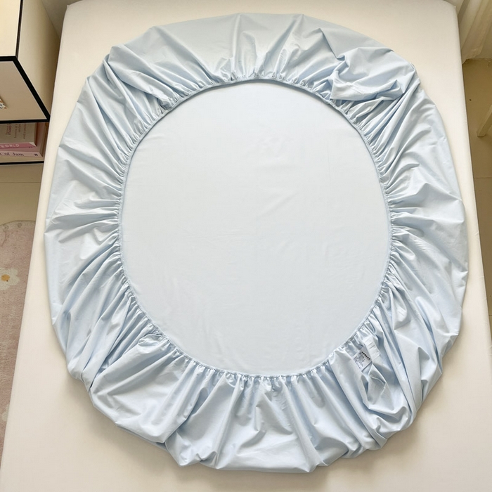 91家纺网 家纺一手货源 找家纺 泽西家纺+V17798841158发大图 2026新品13376加密全棉卡通床笠三件套纯棉单床笠 福小象-晴空蓝