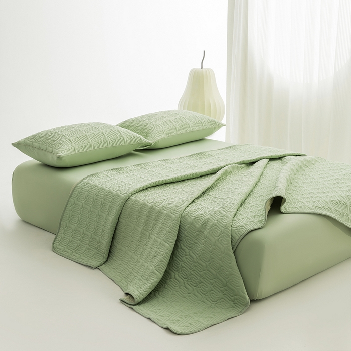 91家纺网 家纺一手货源 找家纺 （总）恩和家纺 2026新款锦氨凉感丝夹棉床盖