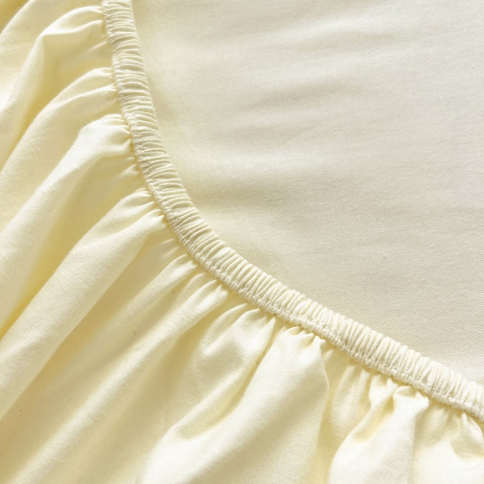 91家纺网 家纺一手货源 找家纺 泽西家纺+V17798841158发大图 2026新品13376加密全棉卡通床笠三件套纯棉单床笠 快乐蝶-奶油黄