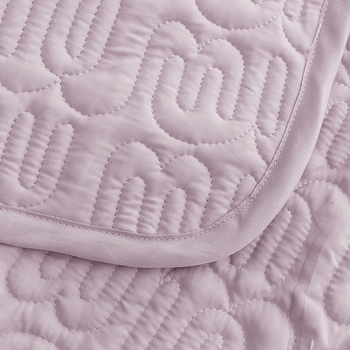 91家纺网 家纺一手货源 找家纺 恩和家纺 2026新款锦氨凉感丝夹棉床盖 冰美式凉感床盖 仙女紫