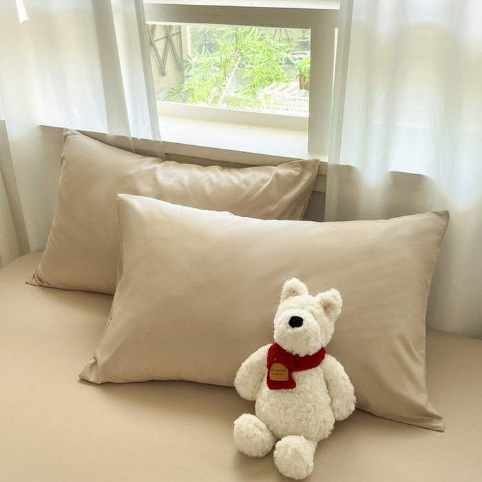 91家纺网 家纺一手货源 找家纺 泽西家纺+V17798841158发大图 2026新品13376加密全棉卡通床笠三件套纯棉单床笠 天使马-卡其