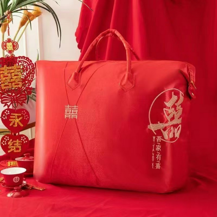 91家纺网 家纺一手货源 找家纺 （总）新款奢华被子被芯包装手提袋婚庆包装【不支持退换】