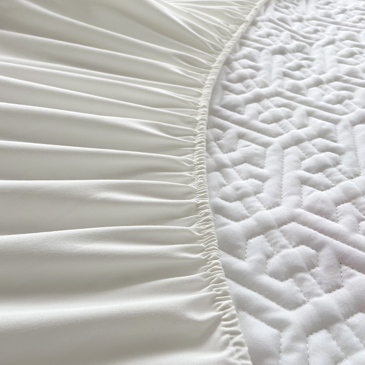 91家纺网 家纺一手货源 找家纺 忘忧草 2026新款13372全棉夹棉款床笠式床裙 3蜜汁 粉