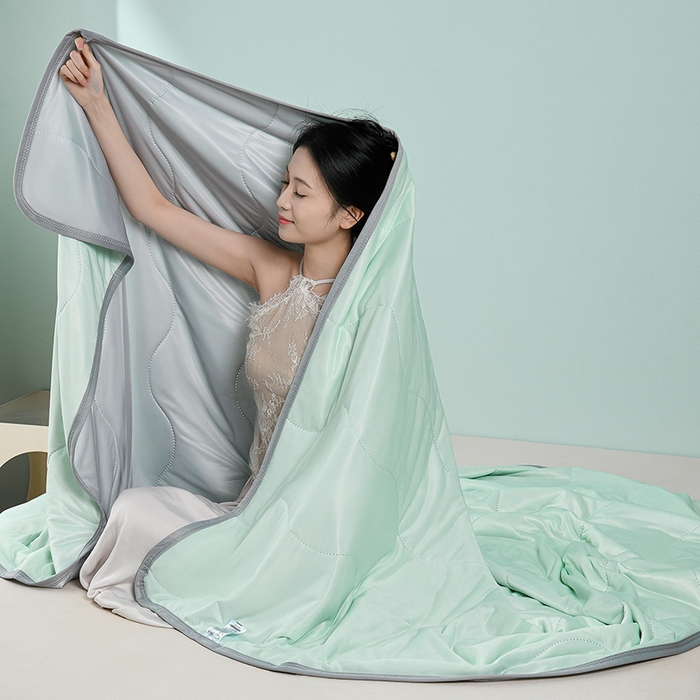 预言家纺 2026新款深睡双感双重凉感丝夏凉被被子被芯 海洋薄荷绿