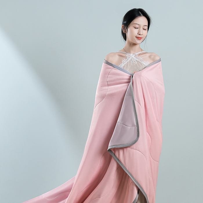 91家纺网 家纺一手货源 找家纺 预言家纺 2026新款深睡双感双重凉感丝夏凉被被子被芯 海洋粉