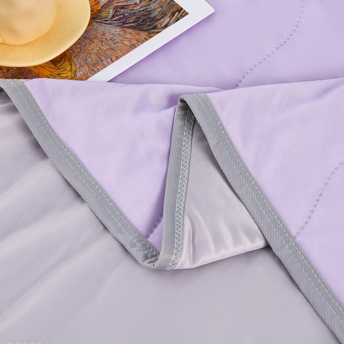 91家纺网 家纺一手货源 找家纺 预言家纺 2026新款深睡双感双重凉感丝夏凉被被子被芯 海洋浅紫