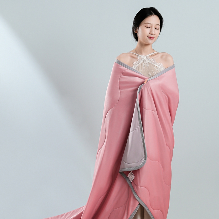 91家纺网 家纺一手货源 找家纺 预言家纺 2026新款深睡双感双重凉感丝夏凉被被子被芯 海洋豆沙