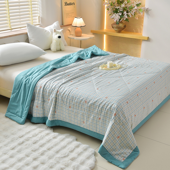 91家纺网 家纺一手货源 找家纺 预言家纺 2026新款云朵棉印花夏被空调被被子被芯夏凉被 蝶语