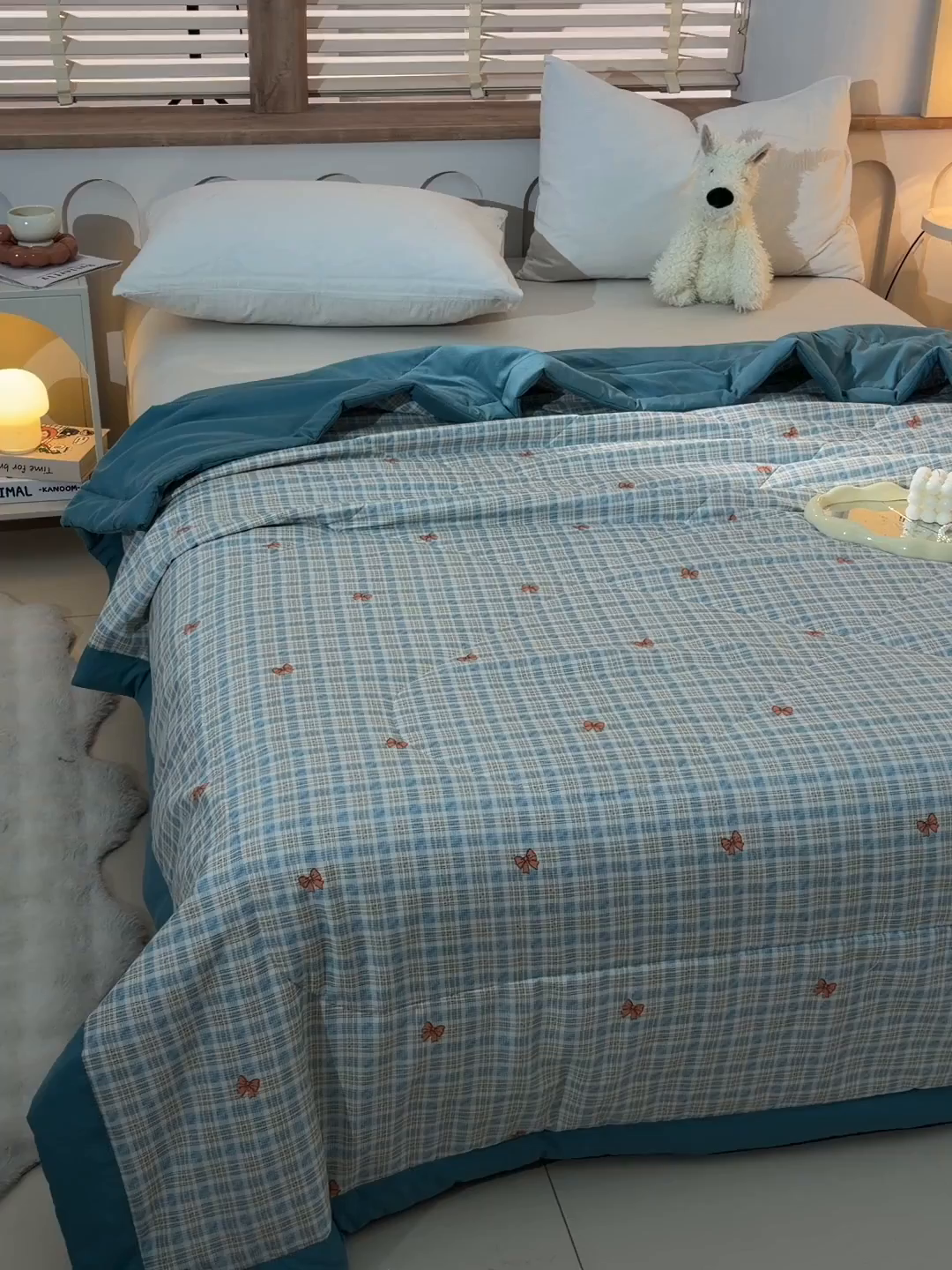 91家纺网 家纺一手货源 找家纺 预言家纺 2026新款云朵棉印花夏被空调被被子被芯夏凉被 蝶语