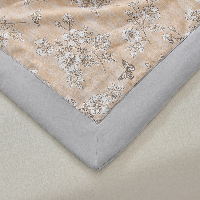 91家纺网 家纺一手货源 找家纺 预言家纺 2026新款云朵棉印花夏被空调被被子被芯夏凉被 花期-橙