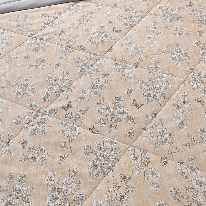 91家纺网 家纺一手货源 找家纺 预言家纺 2026新款云朵棉印花夏被空调被被子被芯夏凉被 花期-橙