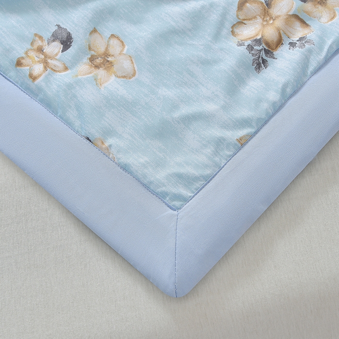 91家纺网 家纺一手货源 找家纺 预言家纺 2026新款云朵棉印花夏被空调被被子被芯夏凉被 花期-蓝