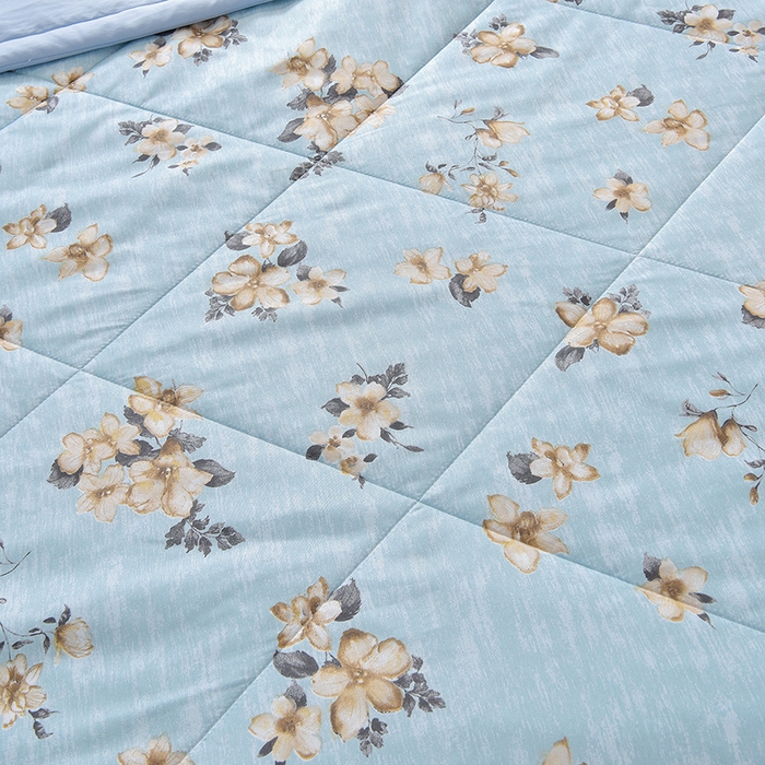 91家纺网 家纺一手货源 找家纺 预言家纺 2026新款云朵棉印花夏被空调被被子被芯夏凉被 花期-蓝