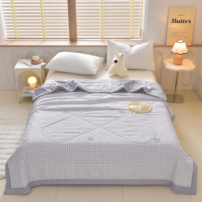 91家纺网 家纺一手货源 找家纺 预言家纺 2026新款云朵棉印花夏被空调被被子被芯夏凉被 咪尼