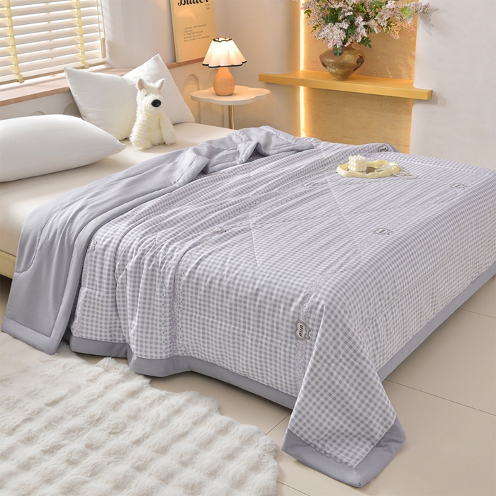 91家纺网 家纺一手货源 找家纺 预言家纺 2026新款云朵棉印花夏被空调被被子被芯夏凉被 咪尼