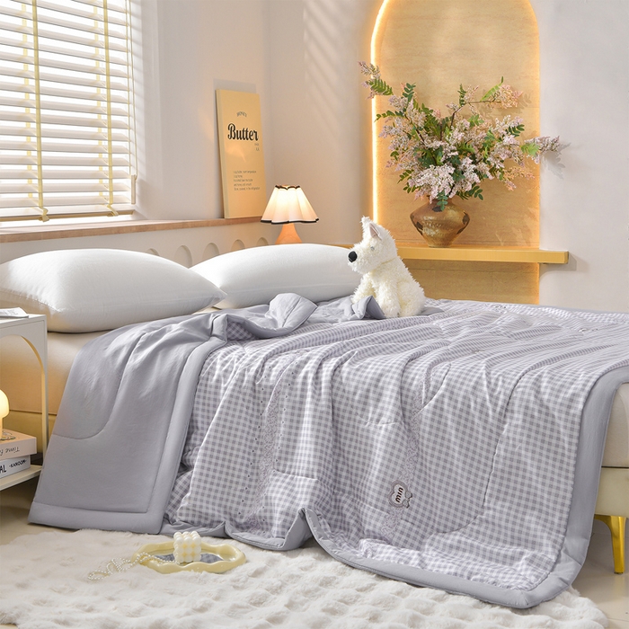 91家纺网 家纺一手货源 找家纺 预言家纺 2026新款云朵棉印花夏被空调被被子被芯夏凉被 咪尼