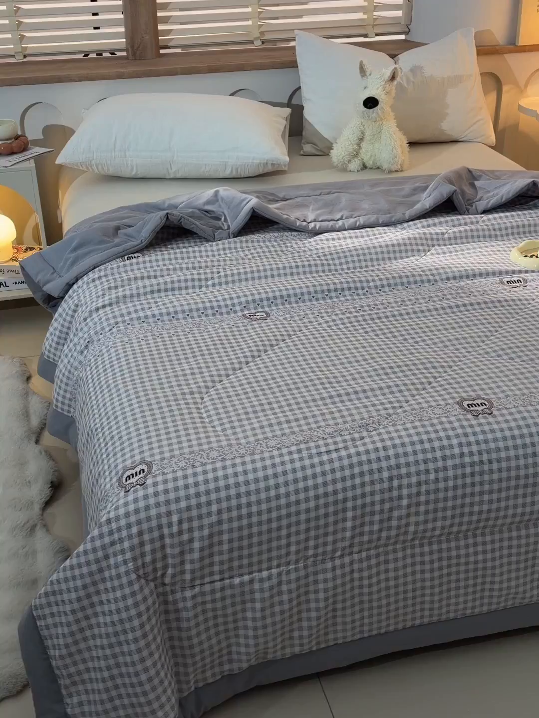 91家纺网 家纺一手货源 找家纺 预言家纺 2026新款云朵棉印花夏被空调被被子被芯夏凉被 咪尼