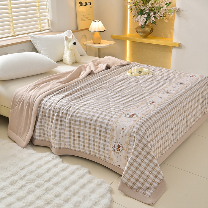 91家纺网 家纺一手货源 找家纺 预言家纺 2026新款云朵棉印花夏被空调被被子被芯夏凉被 格调