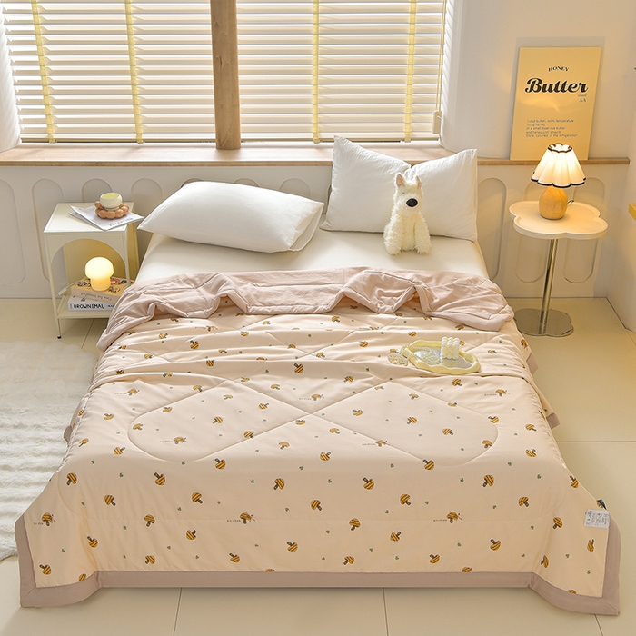 91家纺网 家纺一手货源 找家纺 预言家纺 2026新款云朵棉印花夏被空调被被子被芯夏凉被 小蘑菇