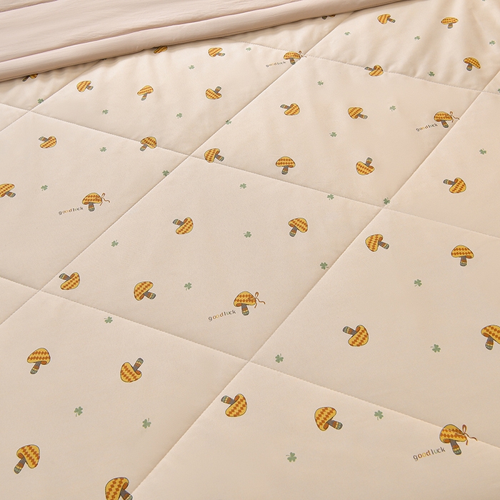 91家纺网 家纺一手货源 找家纺 预言家纺 2026新款云朵棉印花夏被空调被被子被芯夏凉被 小蘑菇