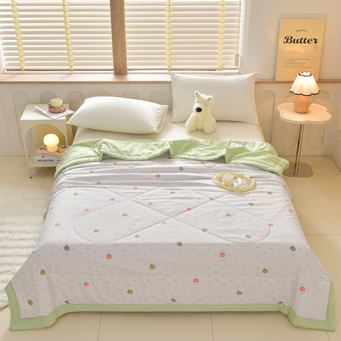 91家纺网 家纺一手货源 找家纺 预言家纺 2026新款云朵棉印花夏被空调被被子被芯夏凉被 小南瓜