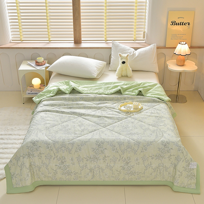 91家纺网 家纺一手货源 找家纺 预言家纺 2026新款云朵棉印花夏被空调被被子被芯夏凉被 花开半夏