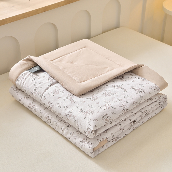 预言家纺 2026新款云朵棉印花夏被空调被被子被芯夏凉被 蜜语-橙