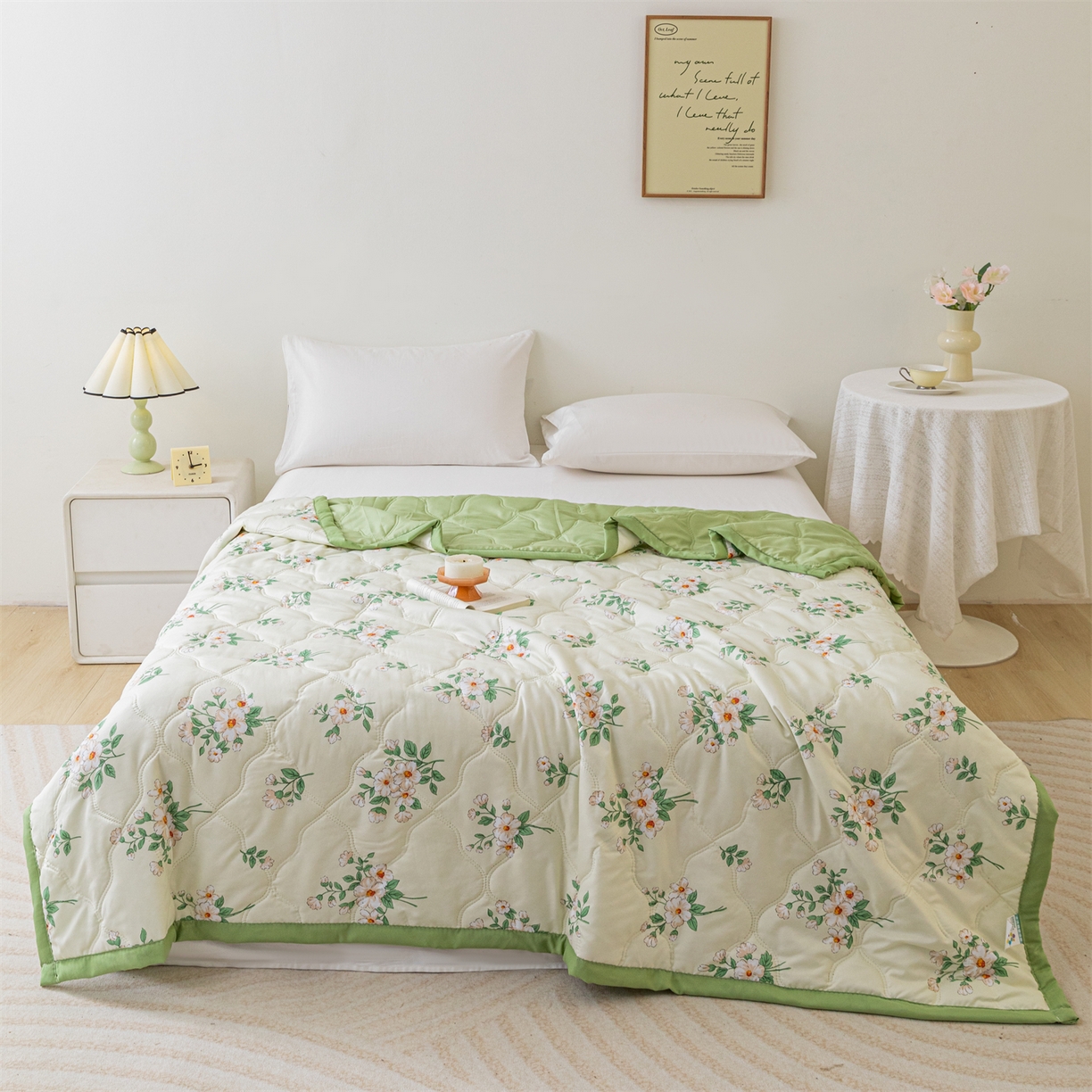 伊凡 2025新款亲肤磨毛印花夏凉被空调被子薄盖毯被 复古碎花