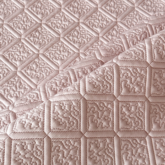 91家纺网 家纺一手货源 找家纺 欧夏家纺 2026新款欧式夏季凉感莱赛尔天丝床盖三件套夹棉床盖床褥直播供货 樱桃紫