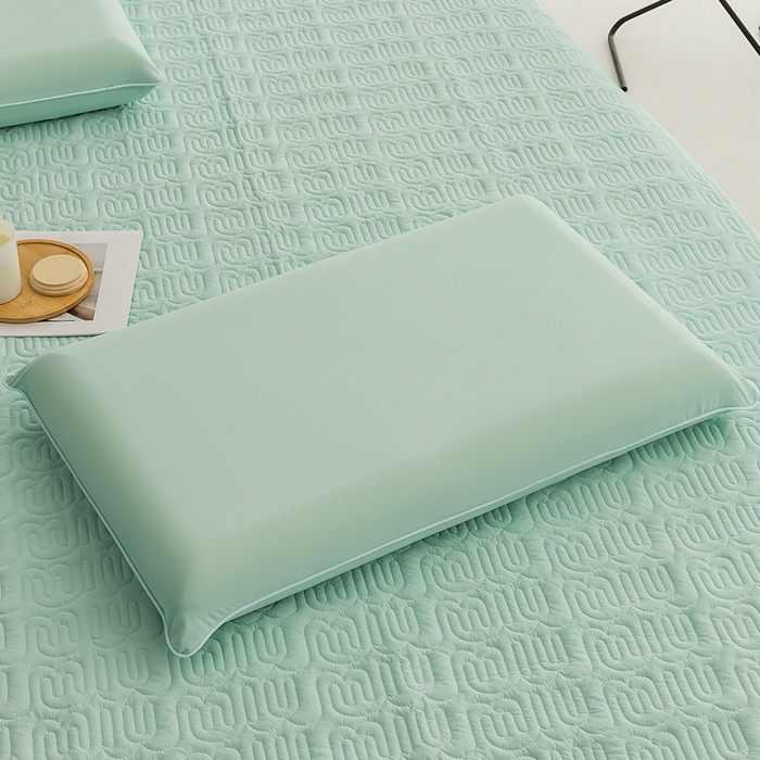 91家纺网 家纺一手货源 找家纺 恩和家纺 2026新款锦氨凉感丝夹棉床护垫 冰美式凉感垫 浅浅绿