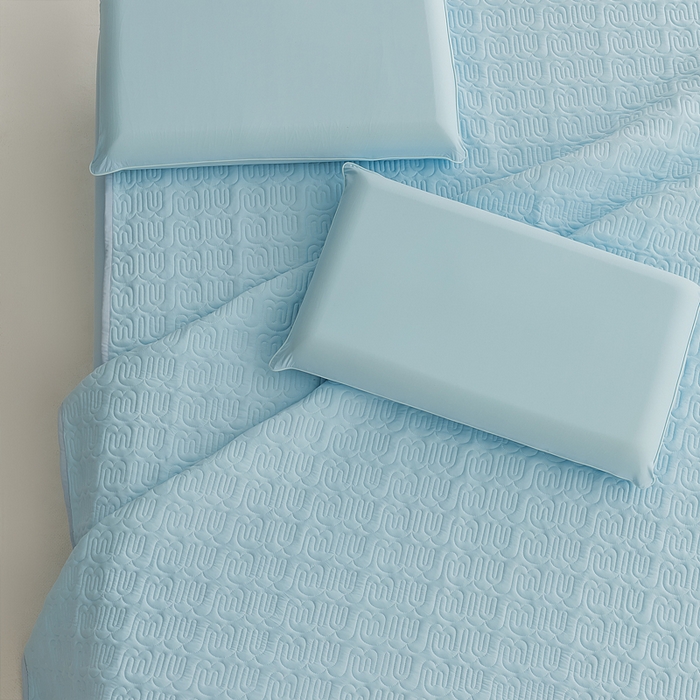 91家纺网 家纺一手货源 找家纺 恩和家纺 2026新款锦氨凉感丝夹棉床护垫 冰美式凉感垫 水花兰